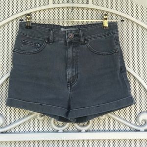 Denim black shorts